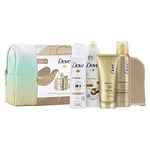 Dove Gradual Self-Tan with tan applicator mitt Ultimate Beauty Bag Gift Set