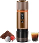 CONQUECO Portable Espresso Coffee Machine: 12V Electric Small Travel Expresso Ma
