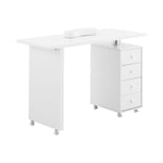 physa Nagelbord - 4 lådor 6 hjul