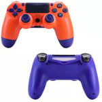 Manette sans fil Double Shock 4 Sixaxis Bluetooth compatible pour PS4 Controleur de Jeux -orange