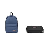 EASTPAK OUT OF OFFICE Backpack, 27 L - Powder Pilot (Blue) OVAL SINGLE Pencil Case, 5 x 22 x 9 cm - Black (Black)