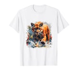 realistic cougar walking scary mountain lion puma animal art T-Shirt