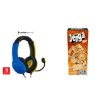 PDP Headset LVL40 Stereo Nintendo Switch Yellow & Blue [Amazon Exclusive] & Hasbro Jenga Classic, children's game that promotes the speed of reaction, from 6 years