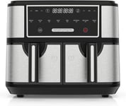EUARY Best 9L Large Dual Basket Air Fryers for Family,8-In-1 Compact Air Fryer O