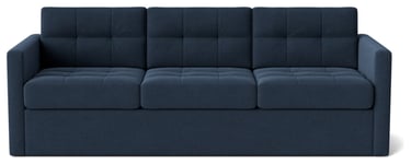 Swoon Berlin Fabric 3 Seater Sofa Bed - Indigo Blue Fern Green