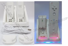 CHARGER DOCKING STATION + 2x RECHARGEABLE BATTERIES FOR WII U REMOTE UK SELLER