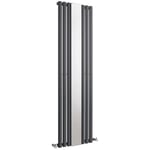 Hudson Reed Revive Single Vertical Radiator Mirror 1800mm x 499mm Anthracite