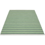 Teo Teppe Mørkegrønn / Grass Green / Vanilla, 140x200 cm, Vanilje