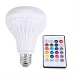 LED Light Bulb Bluetooth Speaker, 12W LED Bulb RGB Color Changing Wireless Music Lamp with 24 Keys Remote Control