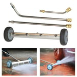 Pressure Washer, Pressure Washer Undercarriage Cleaner,Pressure Washer Accessories Stainless Steel Water Broom Portable 4 Spray Nozzle With Extenion Wands Undercarriage Cleaner