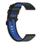 Garmin Vivoactive 4 / Galaxy Watch 46mm - Silikon armband 22mm Svart/Blå
