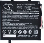 Kompatibelt med Acer Switch 10E(SW3-013-150W), 3.8V, 5900 mAh