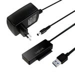 Logilink AU0050 Adaptateur USB 3.0 vers SATA 3G/6G avec Interrupteur on/Off Noir