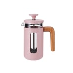La Cafetiere Pisa Pink Cafetiere with Wooden Handle - 3 Cup