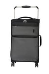 IT Luggage it World's Lightest Medium 8 Wheel Soft Suitcase Grey