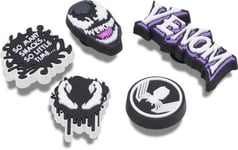 Crocs Unisex's Spider-Man Venom 5 Pack Shoe Charms, Multicolor, One Size