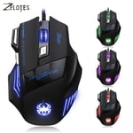 ZELOTES 5500 DPI 7 Bouton Souris Gamer Gaming Multi Couleur LED Optique USB Filaire Gaming Mouse Pour Pro Gamer Gros