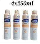 4 x Sanex pH Balance Dermo SENSITIVE Anti Perspirant Deodorant 250ml