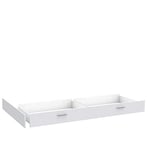 Forte Snow Tiroir pour lit, matériau en Bois, Blanc, L x H x P : 199,4 x 18,9 x 68 cm