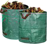 Sacs de Jardin Sac Jardin Dechet 2 x 272 L Sac de Dechet Jardin Imperméable Indéchirable Pliable et Réutilisable pour Récupérer des Feuilles Mauvaise Herbe Branches Ronces