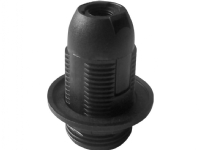 Orno E14 termoplastisk sockel med fläns, svart