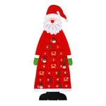 Xinapy Christmas Advent Hanging Calendar Red Countdown Calendar Felt Reusable 2020 Wall Hanging Decorations Party Supplies for Kids