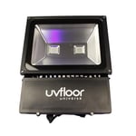 UVFloor - Projecteur Led UV 100W - Ultraviolet 385nm 400nm - IP65 Etanche Lumière Noire UV Exterieur Intérieur - avec Prise 220V - pour Soirée Fluo, Néon, Bar, Fête