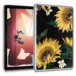 Yoedge Case Design for Huawei Mediapad M5 Lite 10（BAH2-W19/L09/W09）-Cover Silicone Soft Clear with Print Cute Pattern Shockproof Back Protective Tablet Cases for Huawei Mediapad M5 Lite10, Sunflower