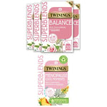 Twinings Superblends Womens Health Bundle. Balance Tea - Spearmint and added Vitamin B6 + Menopause Cool Moments, Peach flavoured with lemon balm, honeybush and Vitamin B6