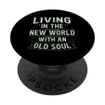 Old Soul New World Vintage Tee PopSockets PopGrip Interchangeable