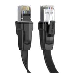 Ugreen LAN Ethernet Cat8 U / FTP flat kabel, 1m - Sort