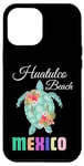 Coque pour iPhone 13 Pro Max Huatulco Beach Mexico Floral Turtle Match de vacances en famille