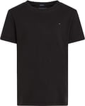 Tommy Hilfiger Boys Short-Sleeve T-Shirt Crew Neck, Black (Meteorite), 7 Years