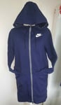 WOMENS NIKE ADVANCE 15 PARKA HOODIE SIZE S (857414 429) NAVY /WHITE/ BLACK