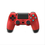 PS4 controller, asdf wireless gamepad joystick controller for PlayStation 4, LED light bar, 3.5mm headphone jack, dual vibration asymmetric motor, rubber anti-skid handle, red