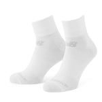 New Balance - White Sport Socks, Flat Knit Cotton, Breathable, 6 Pack (Large)