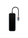 Baseus AcmeJoy Series USB-C to 2xUSB 3.0 + HDMI + USB 2.0 + USB-C PD + SD/TF (dark grey) USB Hub - USB 3.0 - 7 porte - Svart
