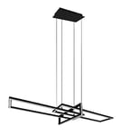 TRIO, Suspension, Salinas incl. 1 x LED,SMD,34,0 Watt,3000K,4200 Lm. Corps: Métal, noir mat L:110,0cm, L:40,0cm, H:150,0cm