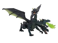 Bullyland 75675 - Figurine de Jeu Dragon Noir Norr, env. 14 cm, très détaillée, idéale comme Figurine de gâteau et Petit Cadeau pour Les Enfants à partir de 3 Ans