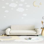 Sofa til børn 100x54x33 cm velour cremefarvet