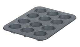 Dexam 17841403 Non-stick 12 cup Mini muffin pan Carbon steel, Grey