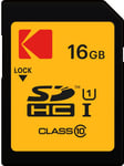 Kodak - 16GB UHS-I U1 V10 SDHC/XC SD Card - Memory Card - Read Speed 85MB/s Max - Write Speed 25MB/s Max - Storage of Full HD Videos and High Definition Photos - SD Card