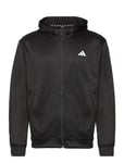 Train Essentials Seasonal Training Full-Zip Hoodie Sport Sweat-shirts & Hoodies Hoodies Black Adidas Performance