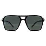 Prada Sunglasses PR20YS 1AB03R Black Green Polarized