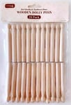 PRECIOUS LONDON Wooden Dolly Pegs 24 pcs Traditional Clothes Line Pegs for Washing Lines Laundry & Craft