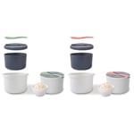 Microwave Rice Cooker 2L Food Grade PP Material Rice Spoon Lid Strainer UK