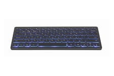 Gembird KB-BTRGB-01-DE tastatur Bluetooth QWERTZ Tysk Sort