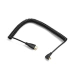 System-S Câble spirale Micro HDMI mâle droit coudé vers HDMI standard 50-80 cm