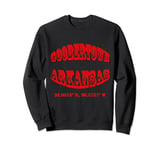 Goobertown Arkansas Coordinates Souvenir Sweatshirt