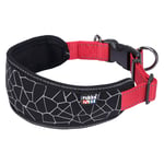 Rukka® Cube Soft halsband, rött/svart - Stl. M: 30-50 cm halsomfång, B 25 mm